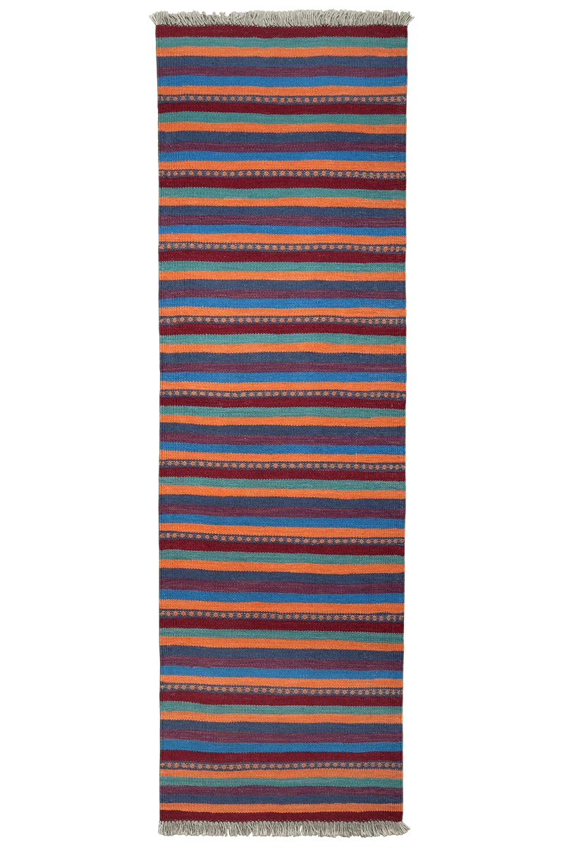 Kelim Gashgai · Handgewebt – Bunt, 197x60 cm