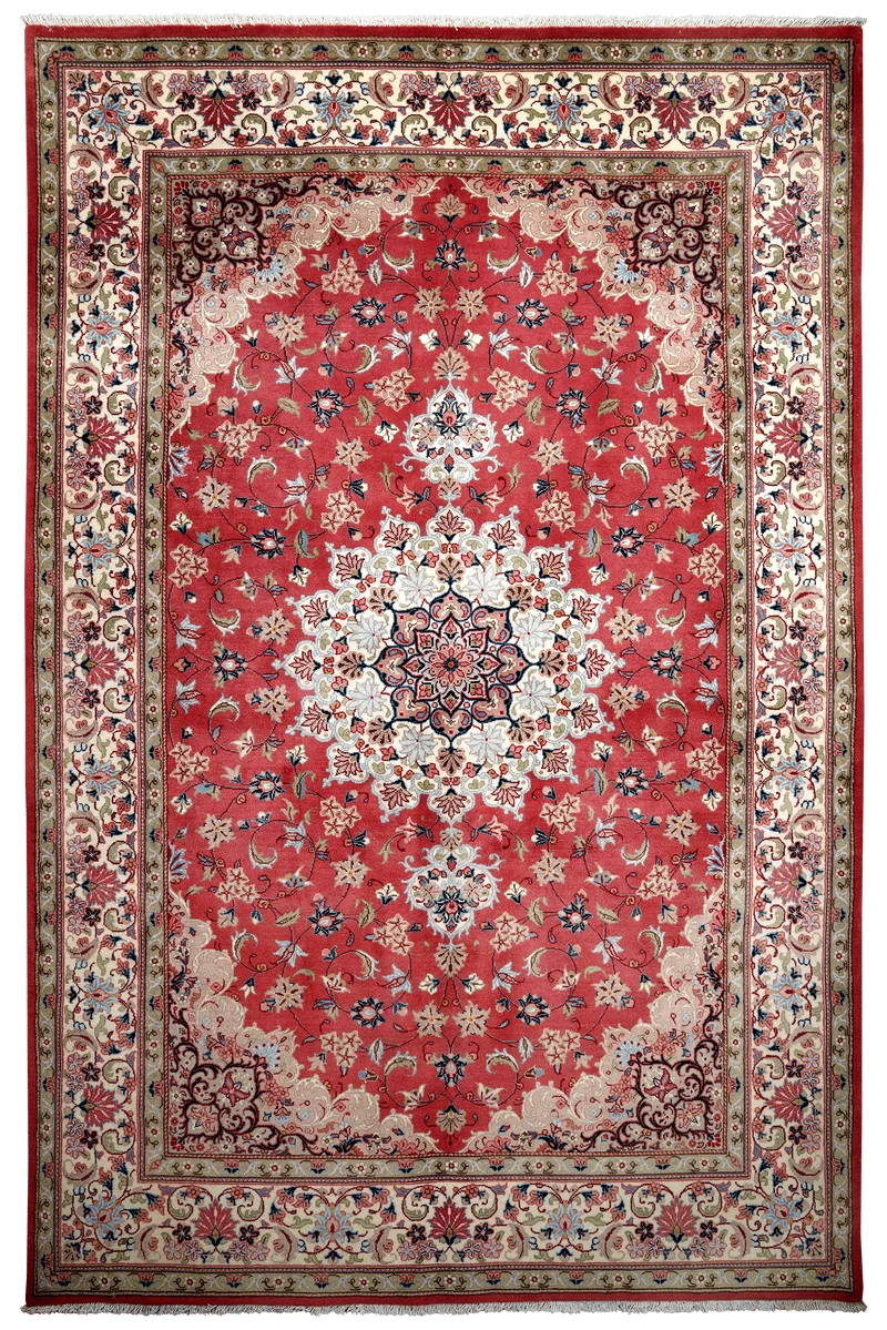Yazd · Handgeknüpft – Rot, 304x195 cm