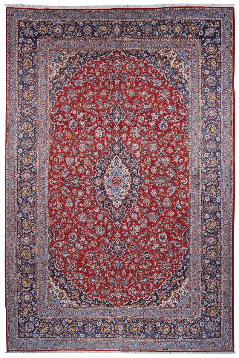 Kashan · Handgeknüpft – Rot, 443x295 cm