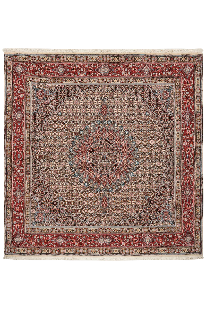 Moud Mahi · Handgeknüpft – Beige, 199x194 cm