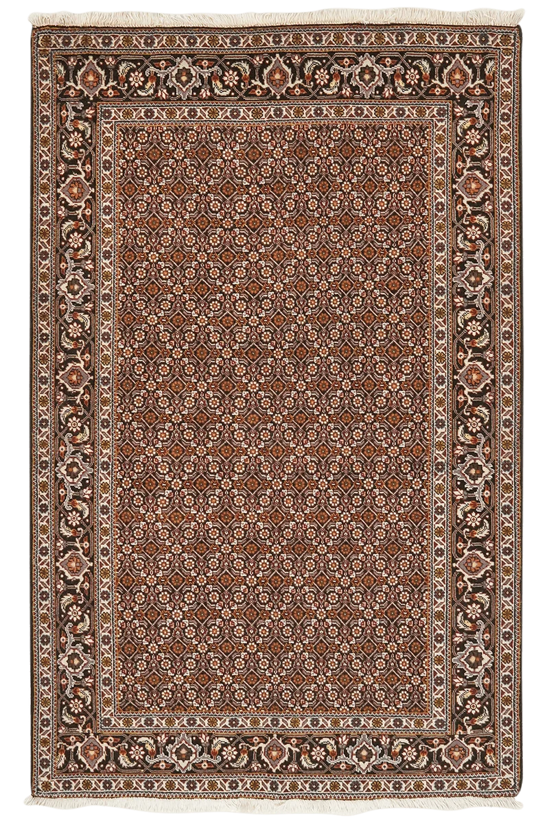 Tabriz 40 Raj · Handgeknüpft – Schwarz, 159x101 cm
