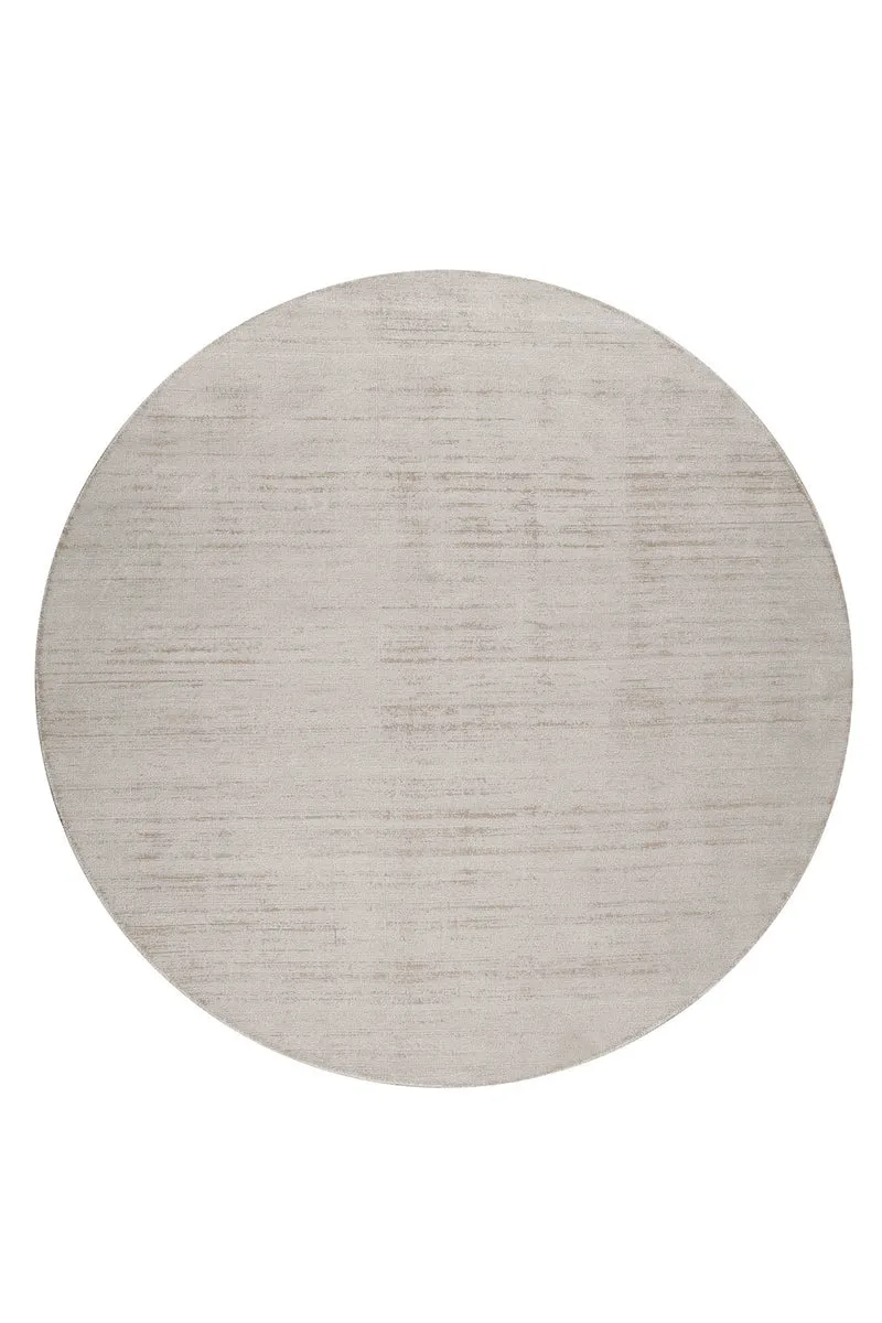 Esprit Kurzflor Teppich Rund Creme Beige "Gil"