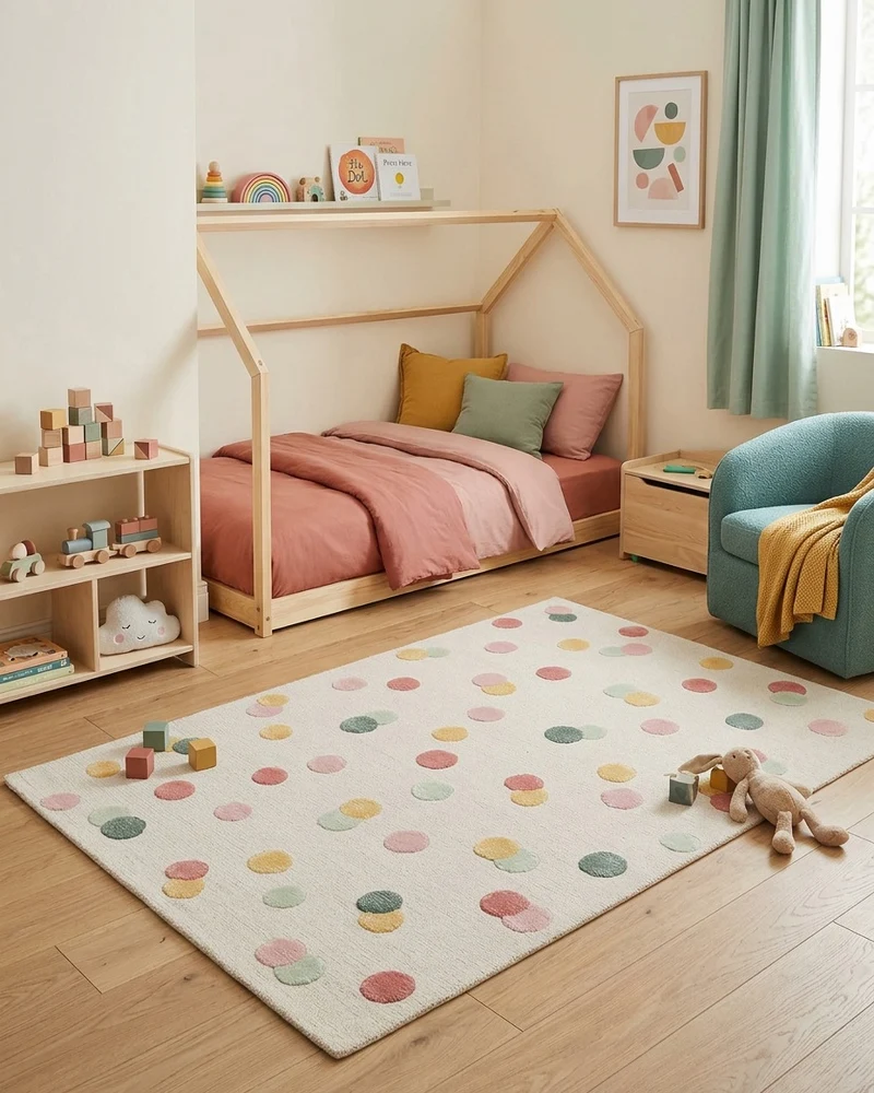 Kinderteppich Creme Bunt "Dana" Smart Kids
