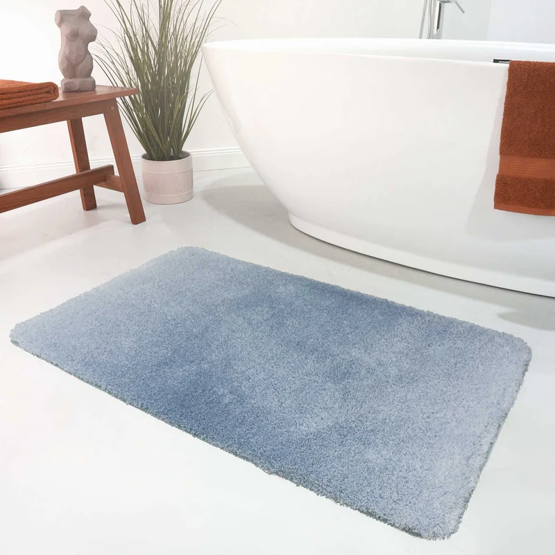 Badteppich Blau meliert "Luuk" WECONhome Basics