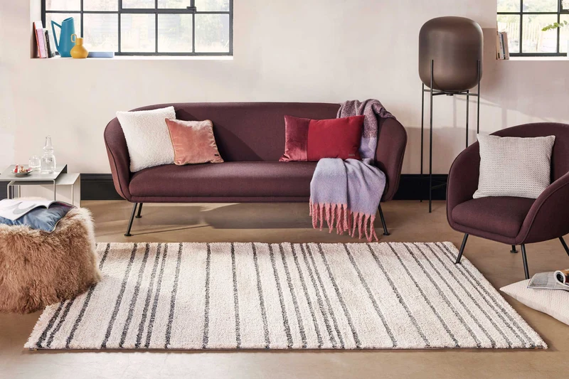 Esprit Teppich Creme Beige Hochflor "Gesa"