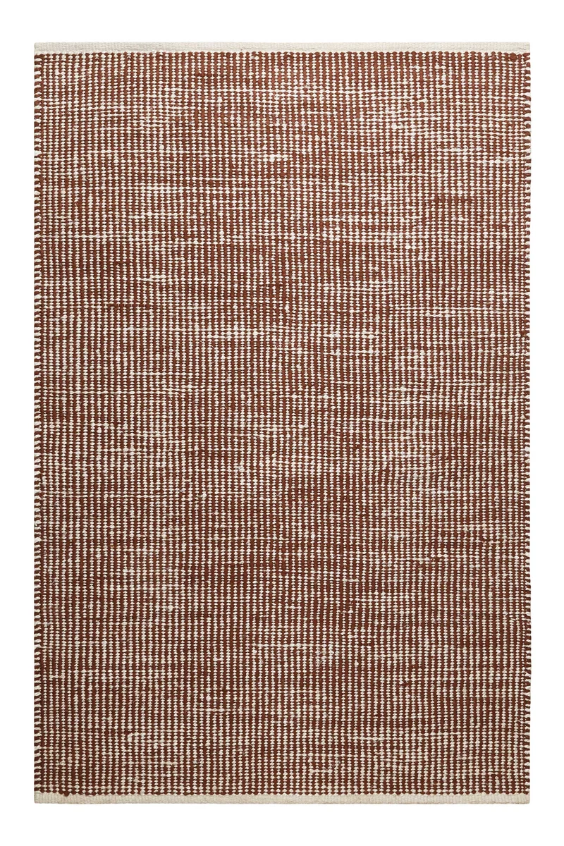 Kelim Teppich Rotbraun Beige aus Jute & Wolle "Toulouse" Green Looop