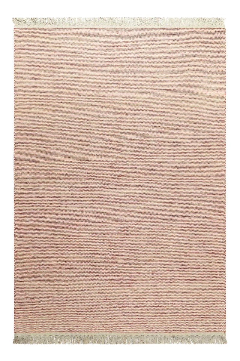 Kelim Teppich Rot Beige meliert aus Wolle "Amélie" Green Looop
