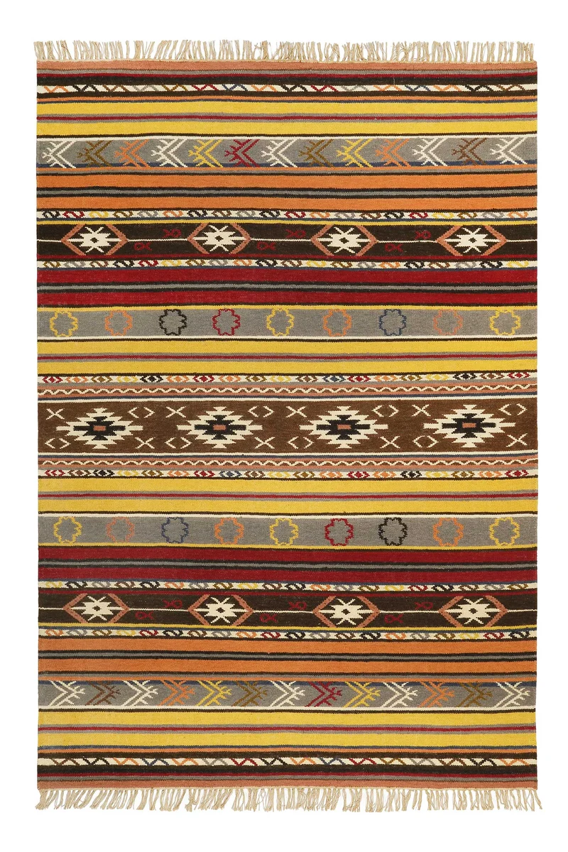 Esprit Kelim Teppich Bunt aus Wolle "Mahal"