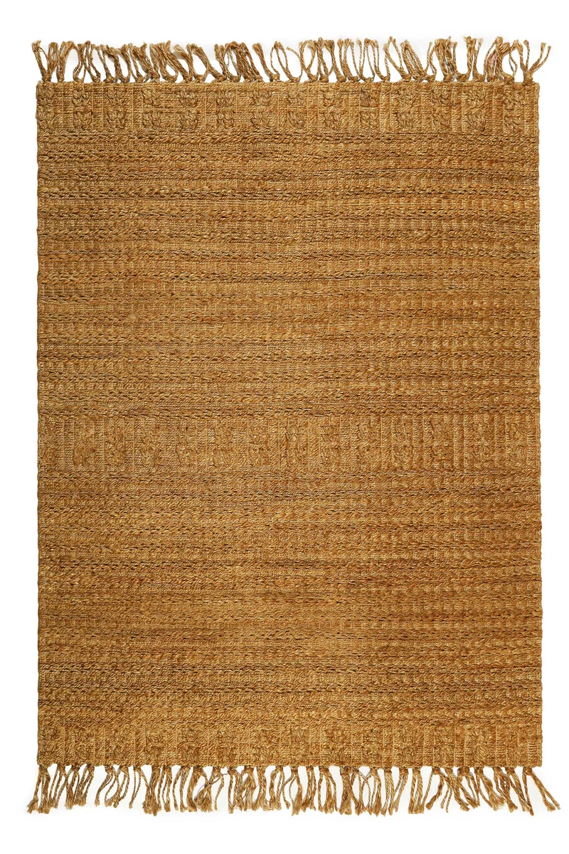 Nachhaltiger Teppich Naturfarben aus Jute "Marseille" Green Looop