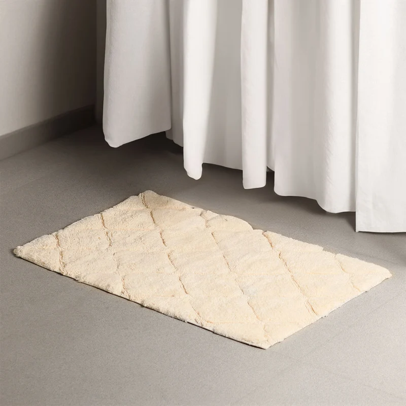 Celine Harlequin Tufted Bathmat - Beige