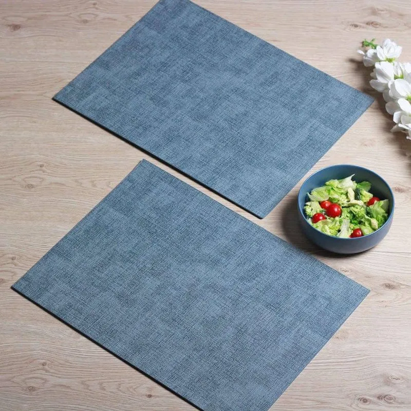 Meli Melo Rectangular Placemats, Set of 2 - Denim Blue