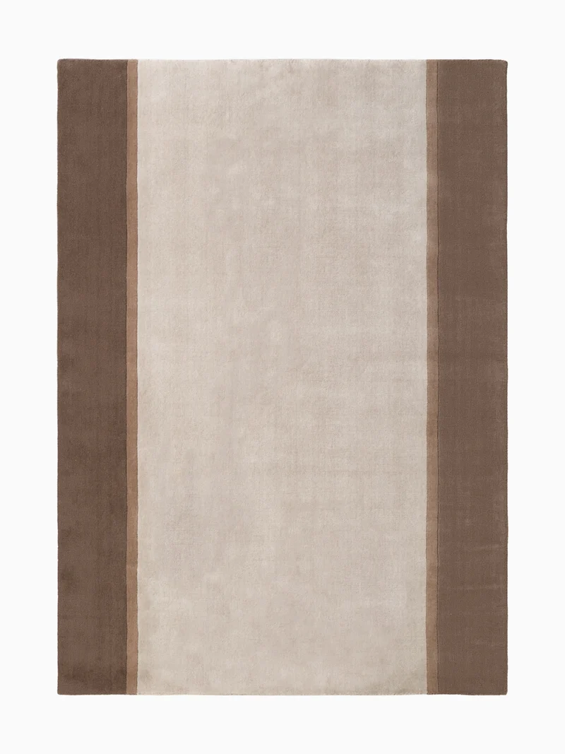 Villeroy & Boch Handgefertiger Wollteppich Rowan Creme Braun