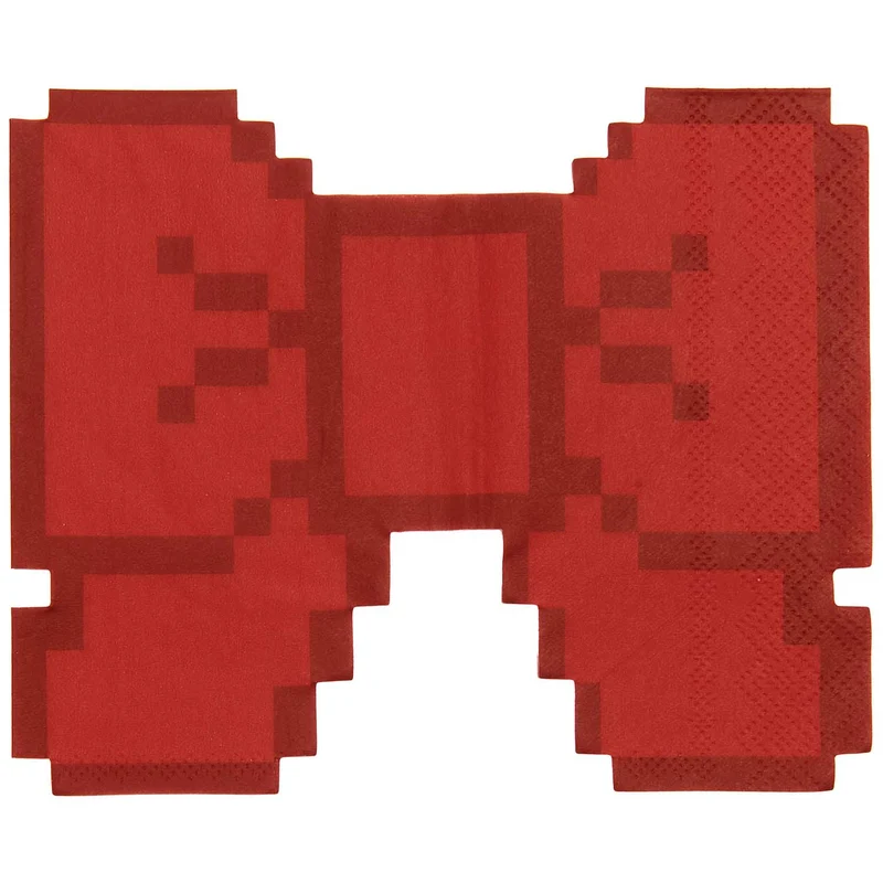 Serviette mit Schleife und Pixelmuster