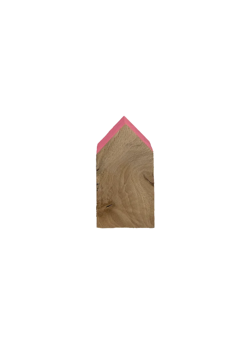kleines Holzhaus rosa 8cm