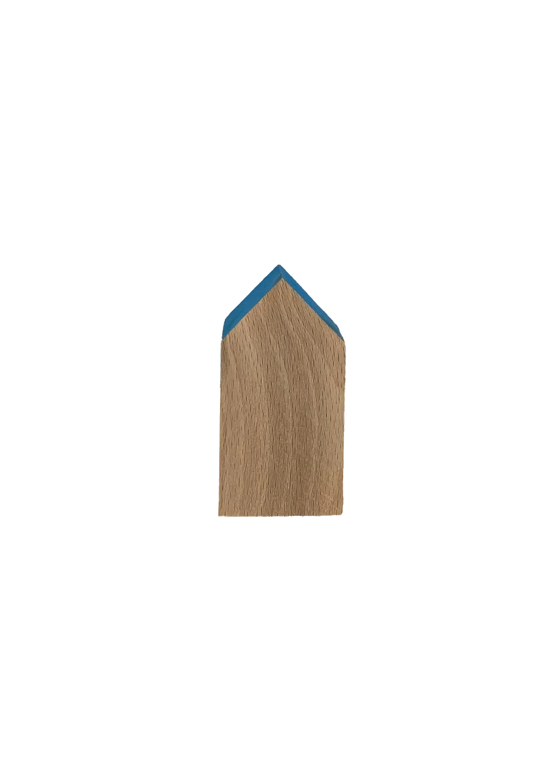 kleines Holzhaus blau 8cm