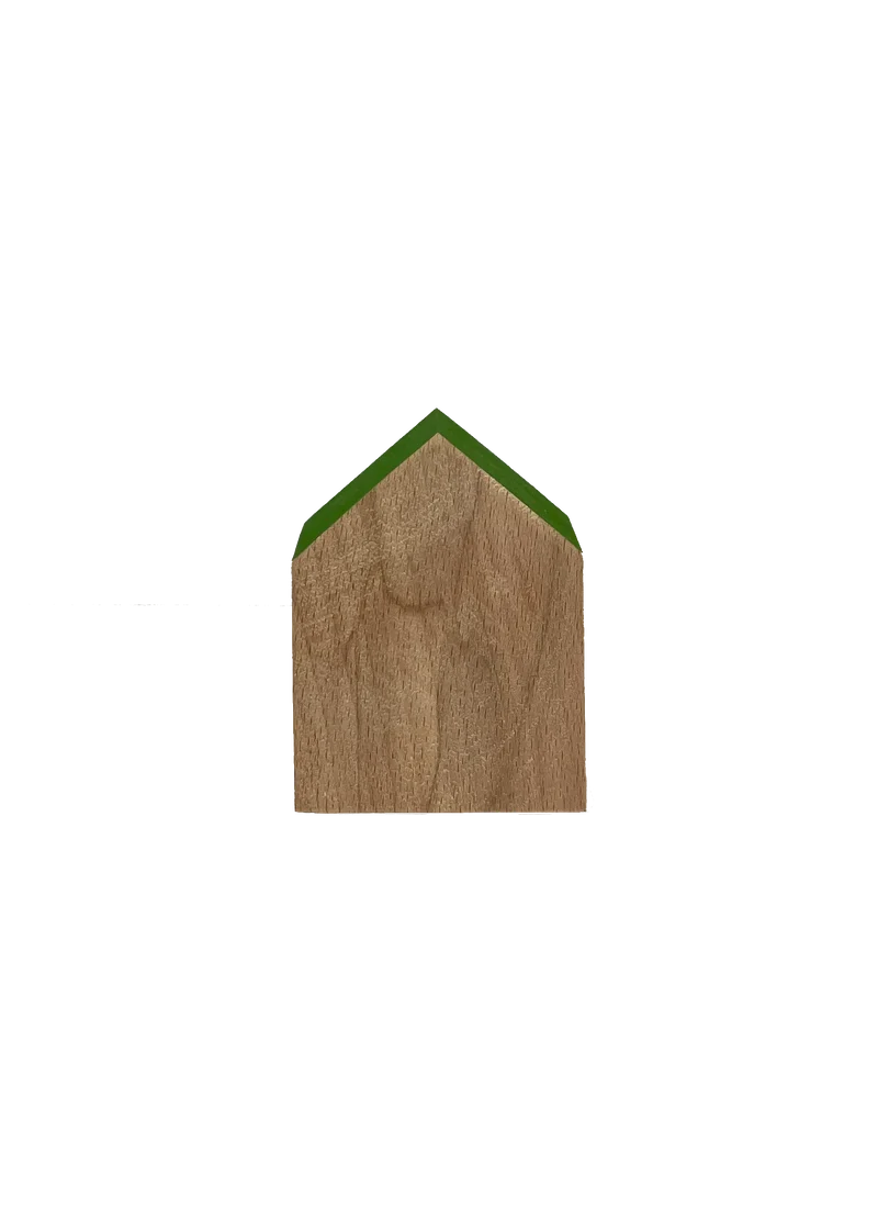 kleines Holzhaus grün 8cm