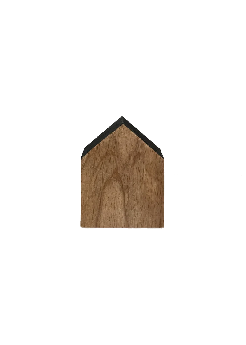kleines Holzhaus schwarz 8cm