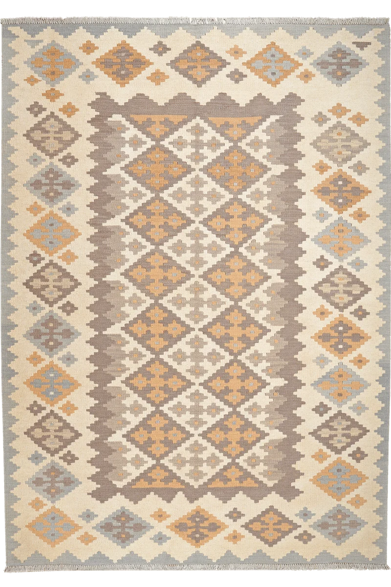Kelim Gashgai · Handgewebt – Beige, 239x171 cm