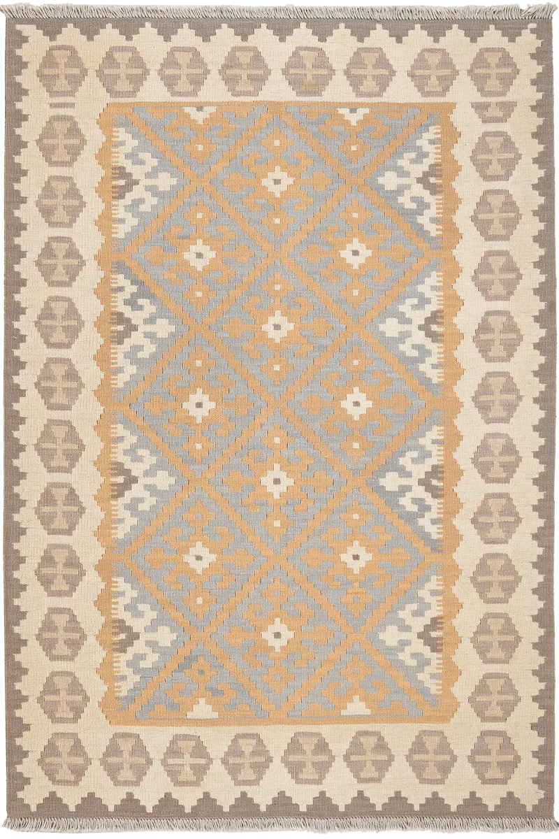 Kelim Gashgai · Handgewebt – Gelb, 181x122 cm