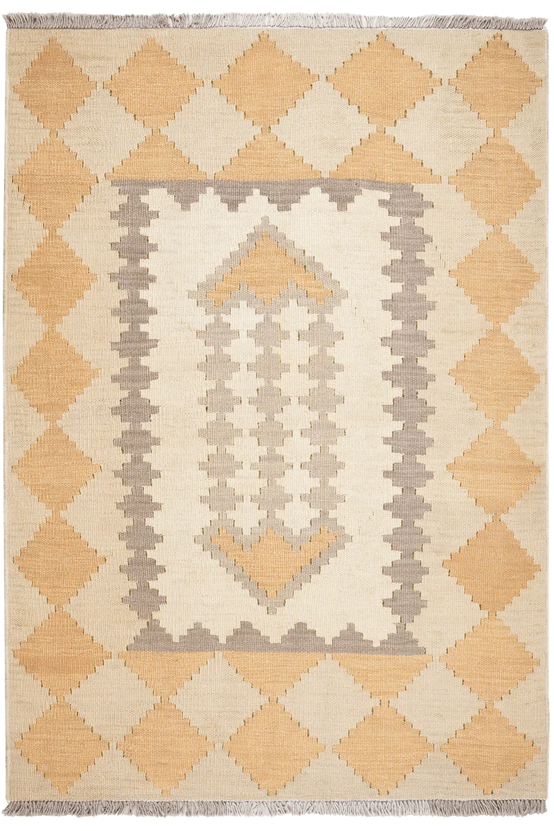 Kelim Gashgai · Handgewebt – Beige, 170x120 cm