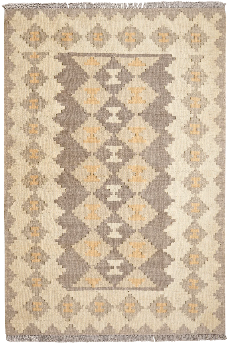 Kelim Gashgai · Handgewebt – Grau, 176x119 cm