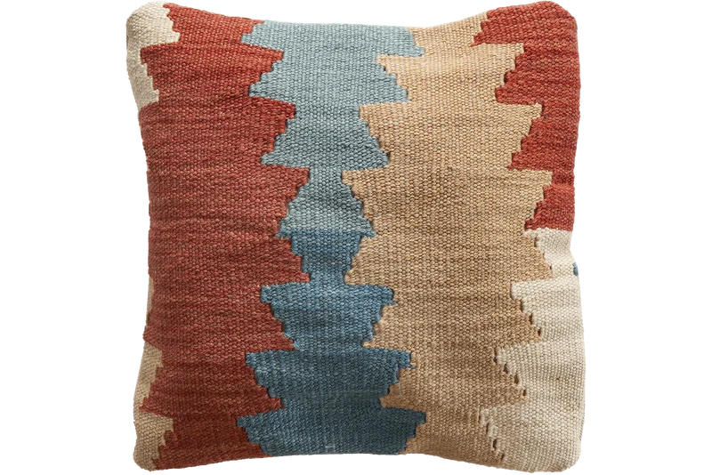 Kelim Kissen · Handgefertigt – Bunt, 40x40 cm