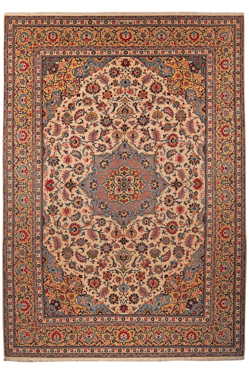 Kashan · Handgeknüpft – Braun, 389x271 cm