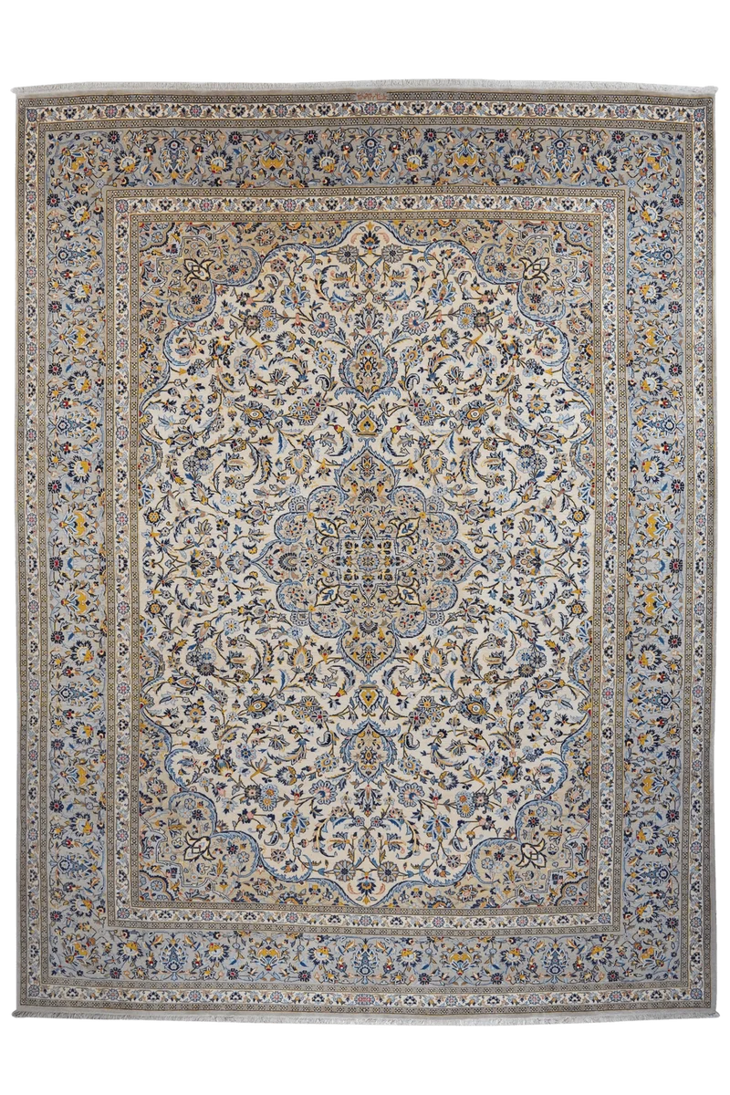 Kashan · Handgeknüpft – Beige, 375x285 cm
