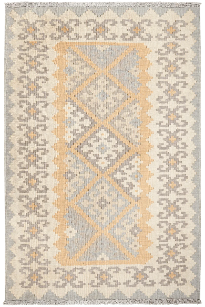 Kelim Gashgai · Handgewebt – Gelb, 178x118 cm