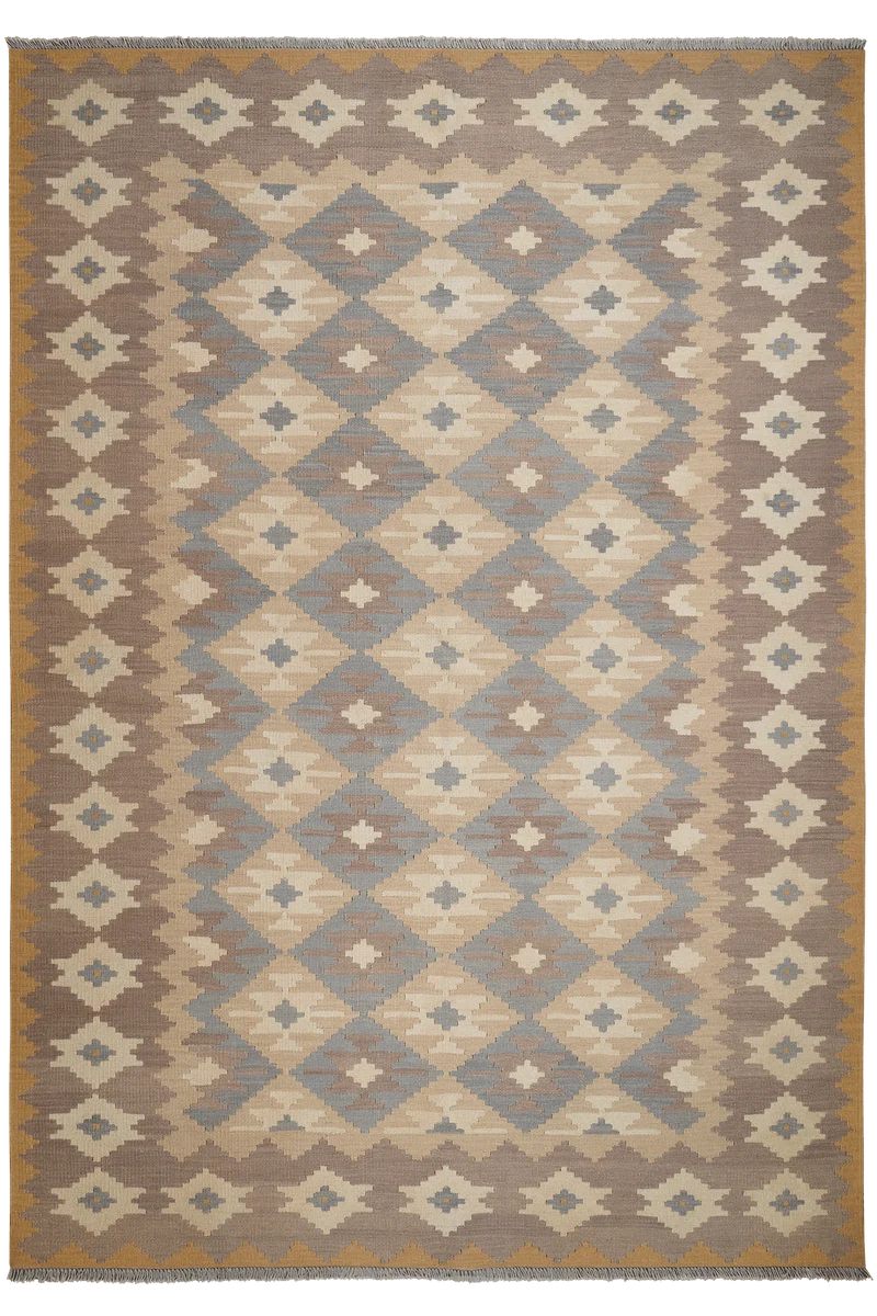 Kelim Gashgai · Handgewebt – Beige, 295x203 cm