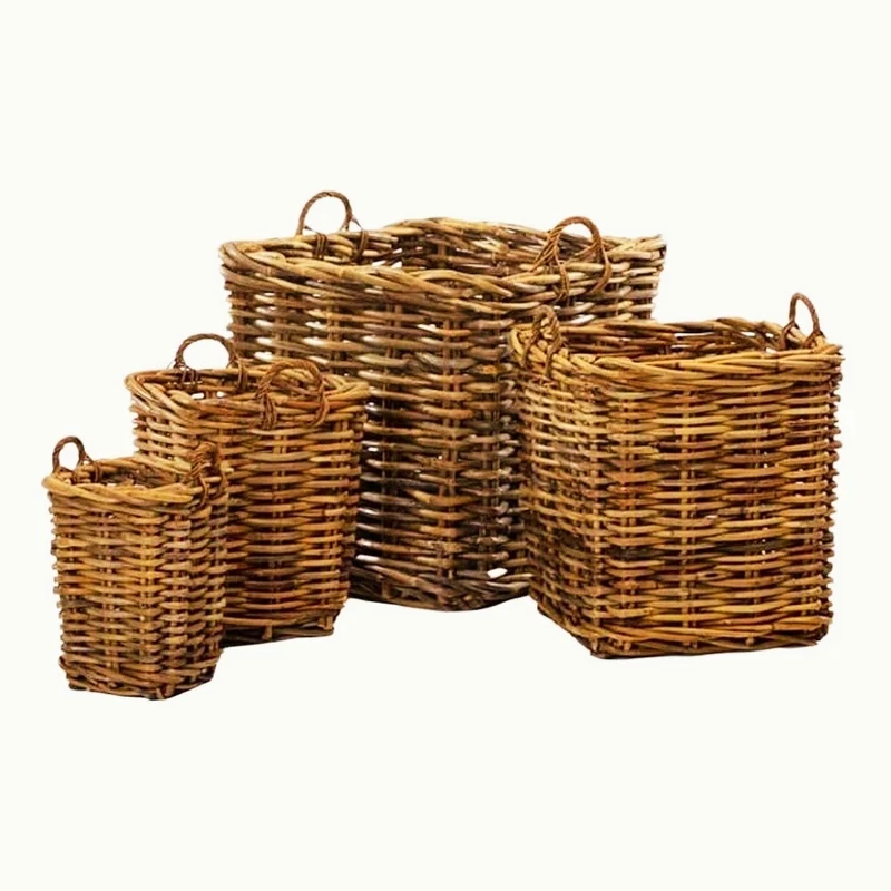 Dickes CL Rattan Korb CESTINO natural ca.60xH65cm Griffe Pflanzkorb
