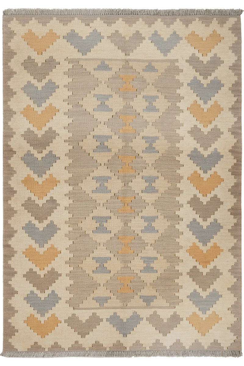 Kelim Gashgai · Handgewebt – Beige, 169x120 cm