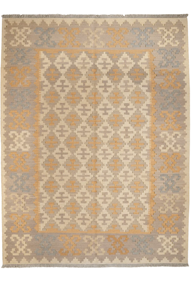 Kelim Gashgai · Handgewebt – Beige, 237x177 cm