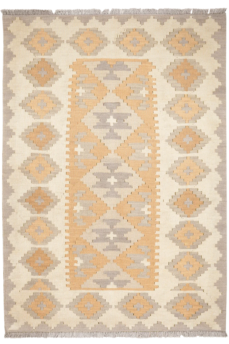 Kelim Gashgai · Handgewebt – Gelb, 174x122 cm