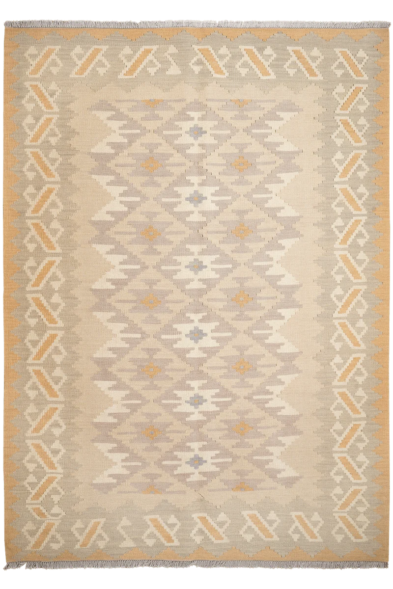 Kelim Gashgai · Handgewebt – Beige, 240x172 cm