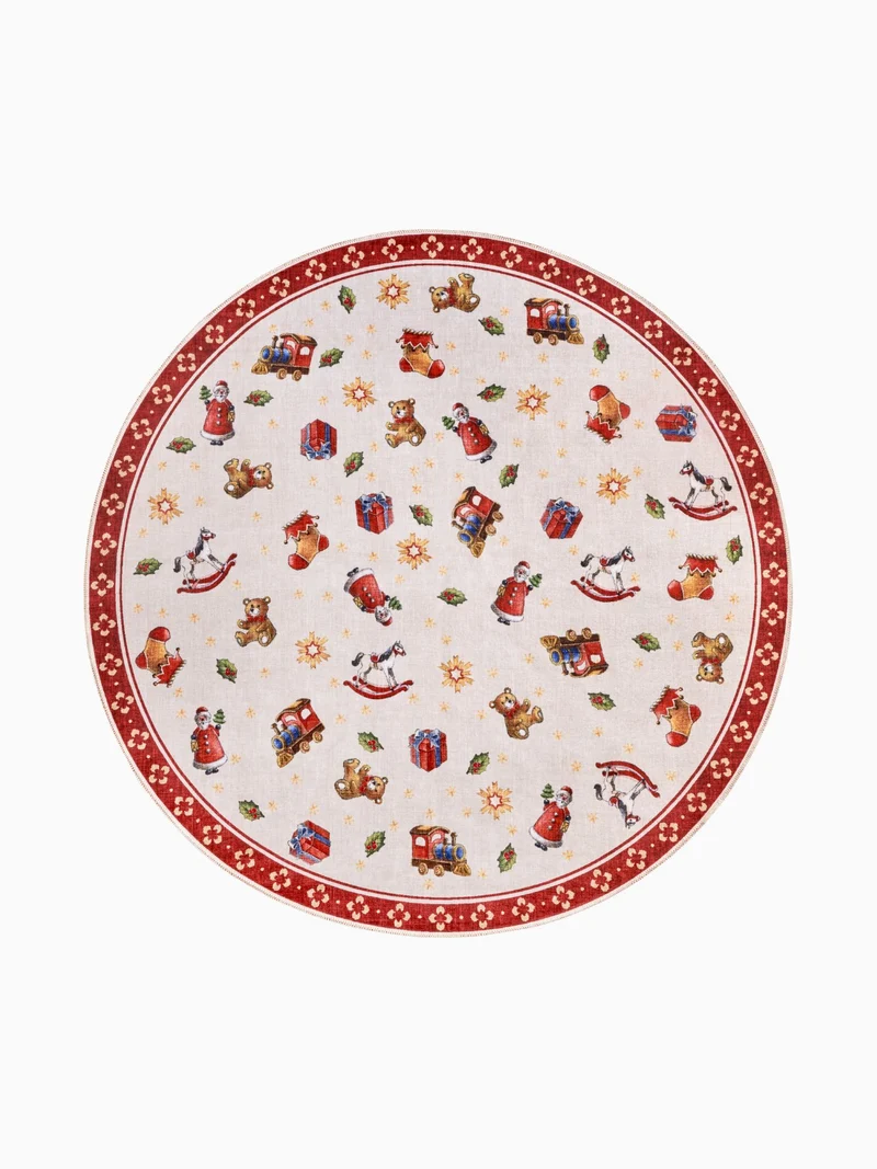 Villeroy & Boch Weihnachtsteppich Toy's Delight Nostalgic Rot Rund
