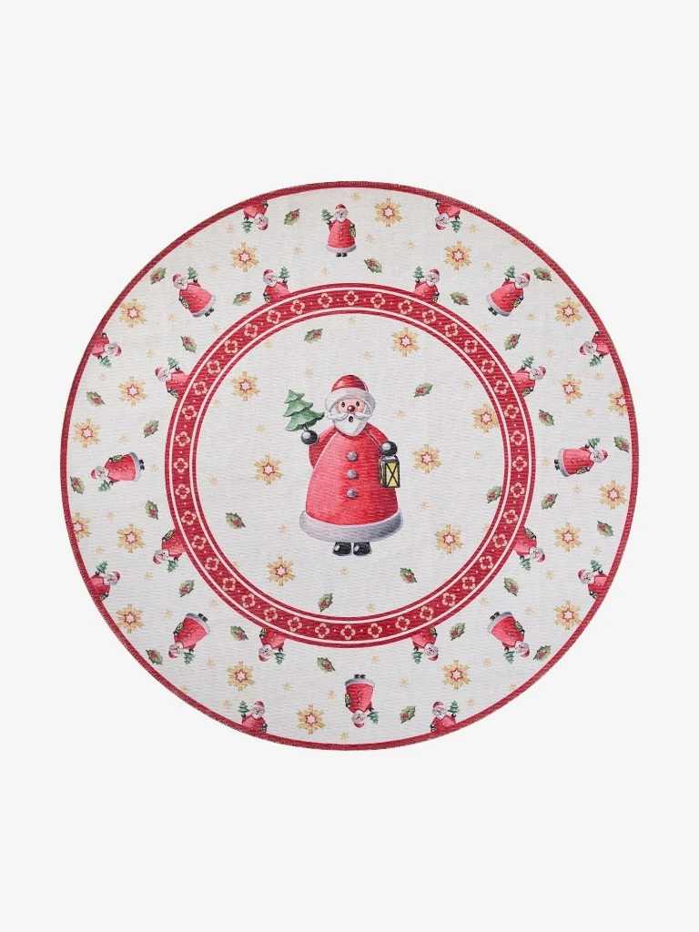 Villeroy & Boch Weihnachtsteppich Toy's Delight Limitiert Santa Claus Rot Rund
