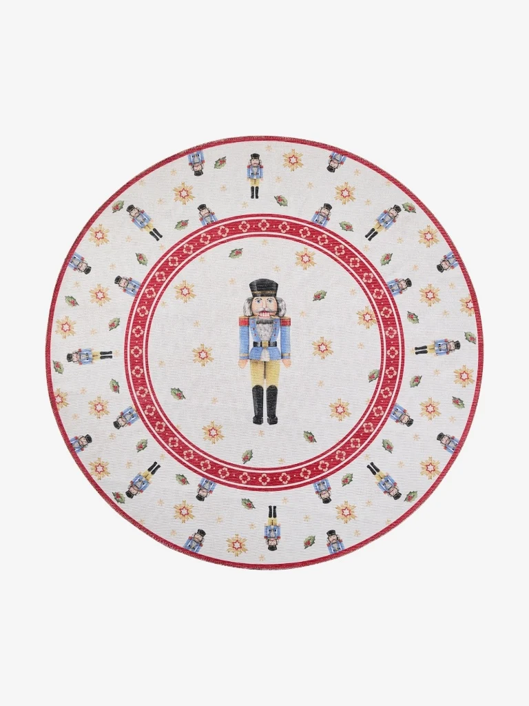 Villeroy & Boch Weihnachtsteppich Toy's Delight Limitiert Nutcracker Rot Rund