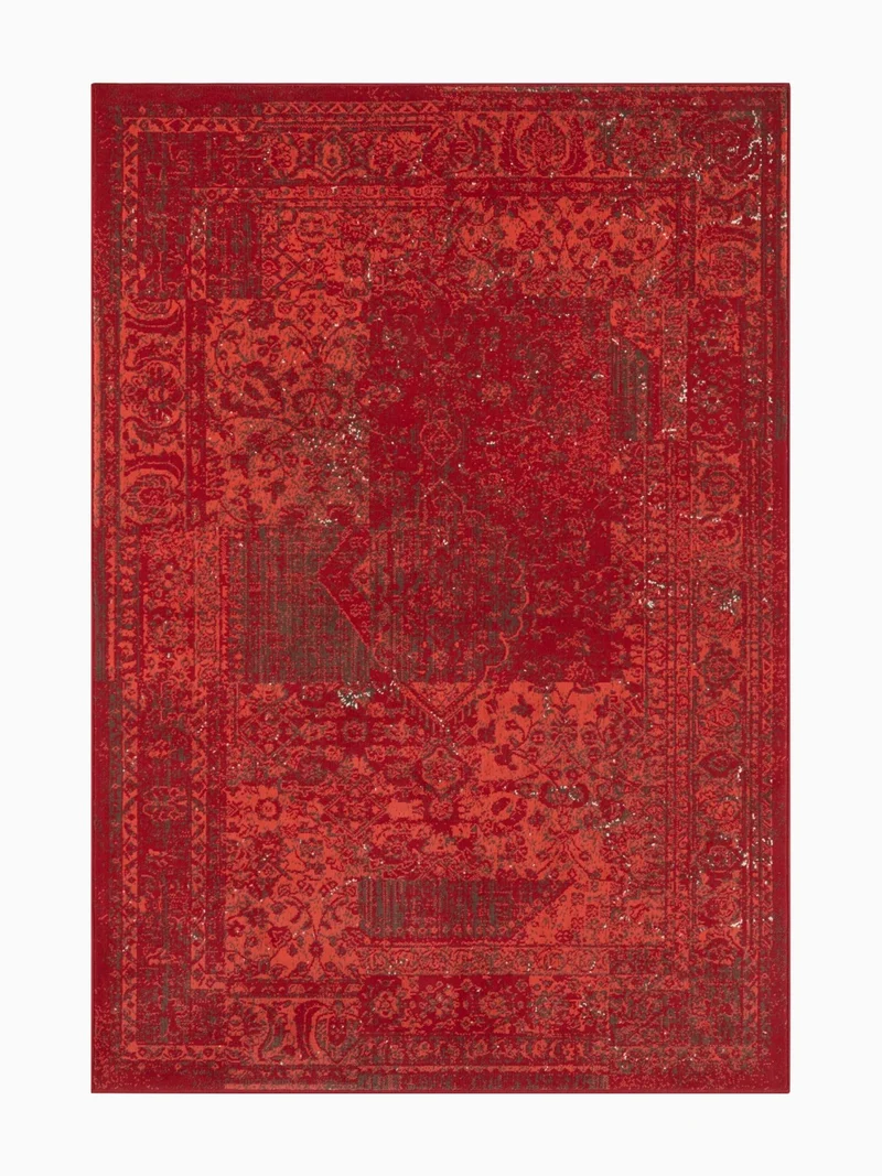 Vintage Teppich Plume Rot
