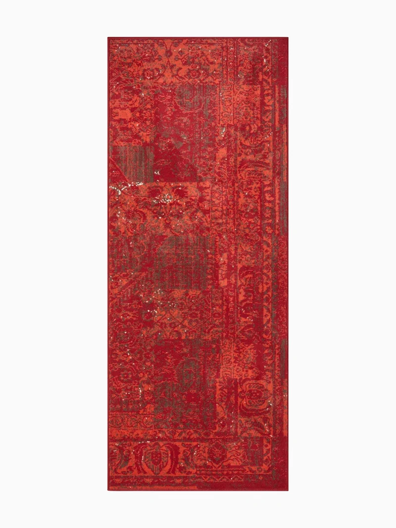 Vintage Teppich Plume Rot Läufer