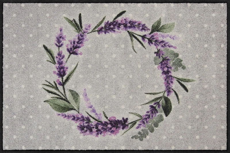 Fußmatte 50x75 Lavender Wreath grau