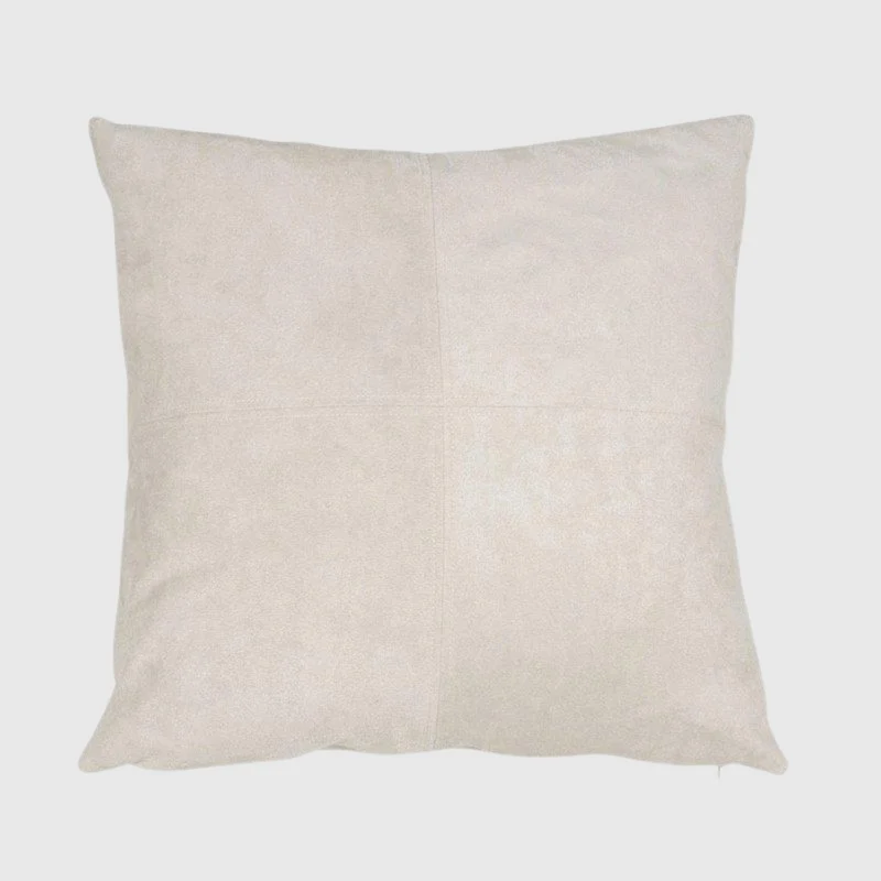 MOKKI - Kissenbezug - Kunstwildleder - offwhite 50x50 cm