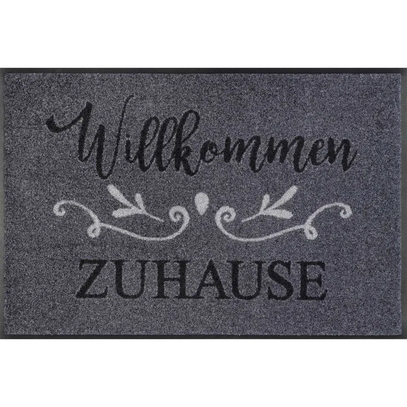 Fußmatte 50x75 Willkommen Zuhause anthrazit