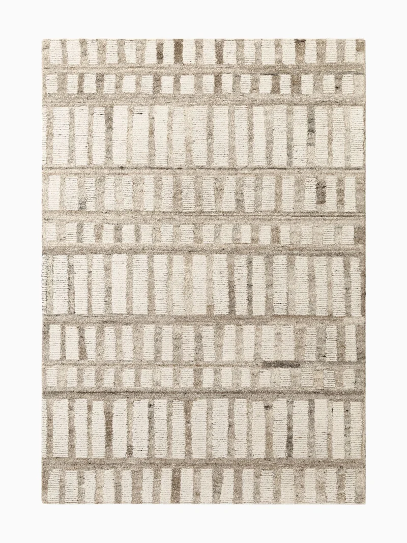 Wollteppich Boho 1.0 Braun/Creme
