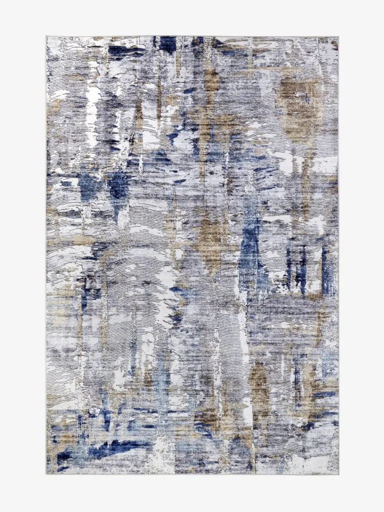 Elle Decoration Teppich Malard Blau Gold