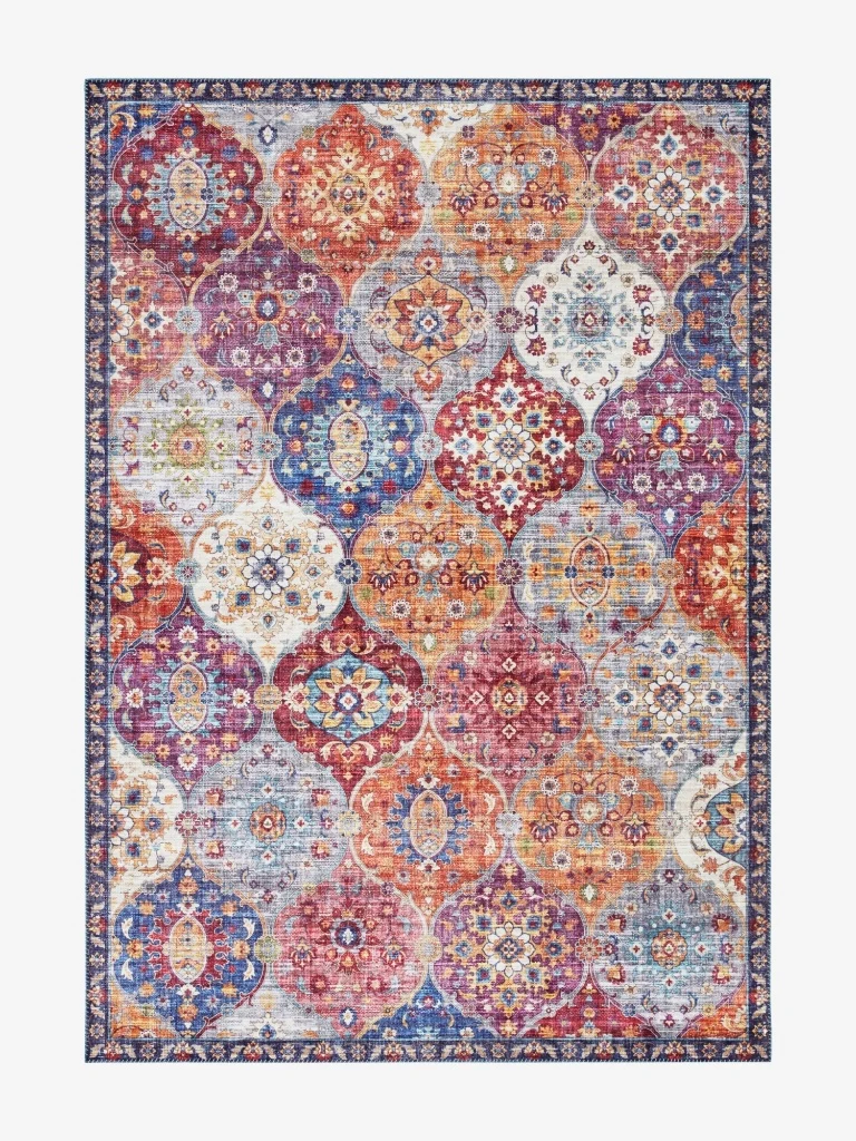 Elle Decoration Teppich Kashmir Ghom Mehrfarbig