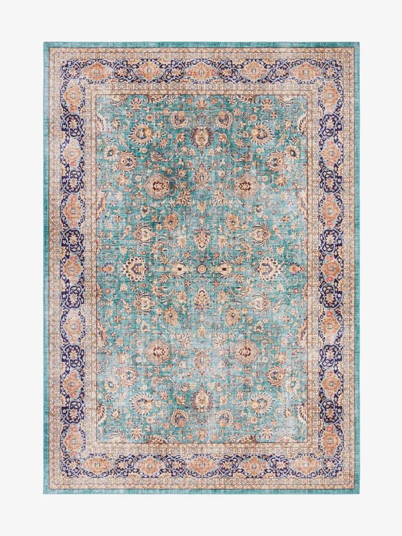 Elle Decoration Teppich Keshan Maschad Grün