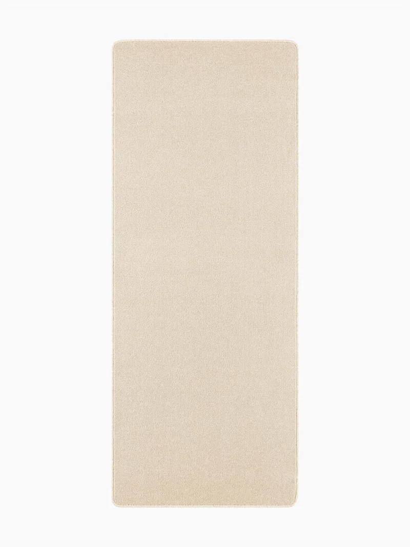 Einfarbiger Teppich Nasty Creme Läufer