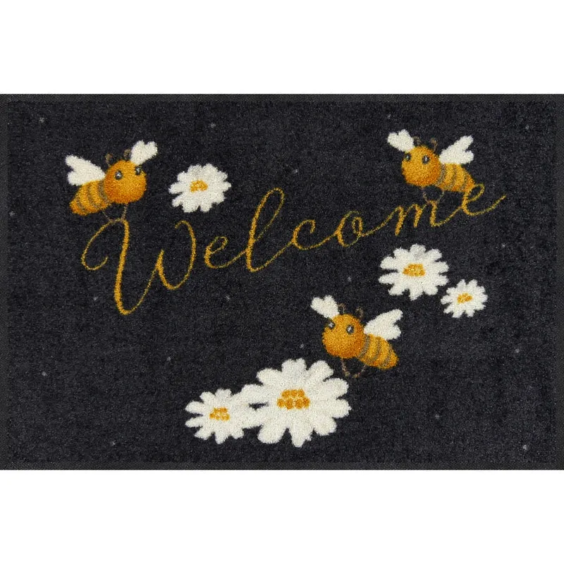 Fußmatte 50x75 Welcome Bees anthrazit
