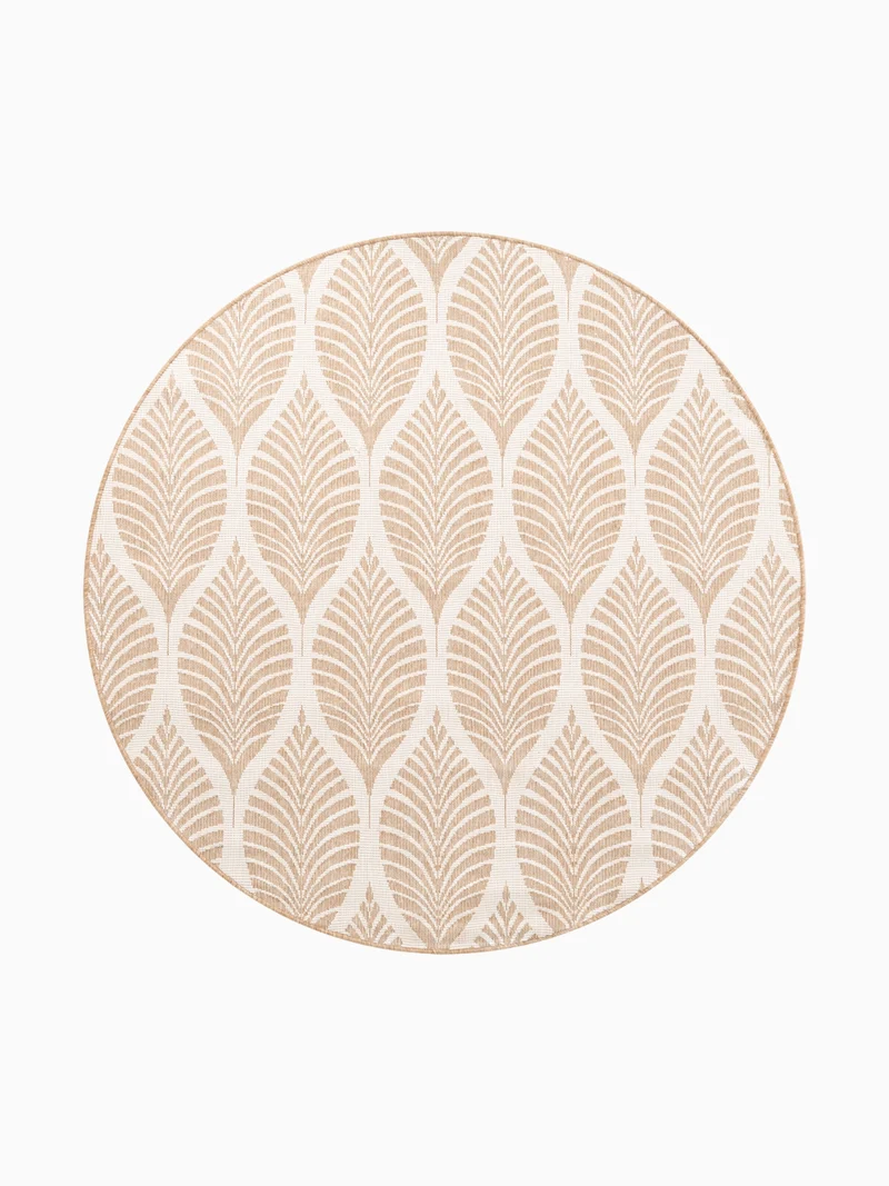Outdoor Teppich Liora Beige Rund